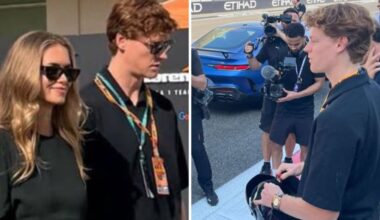 Sinner con Laila ad Abu Dhabi, poi fa un giro su una Mercedes guidata da Kimi Antonelli