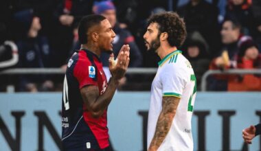 Hermoso, rissa con Folorunsho in Cagliari-Roma e gesto antisportivo