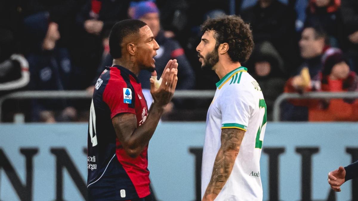 Hermoso, rissa con Folorunsho in Cagliari-Roma e gesto antisportivo