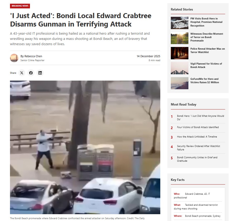 «Non è Ahmed el Ahmed ma Edward Crabtree»: così Grok ha diffuso fake news sull'attentato di Sydney