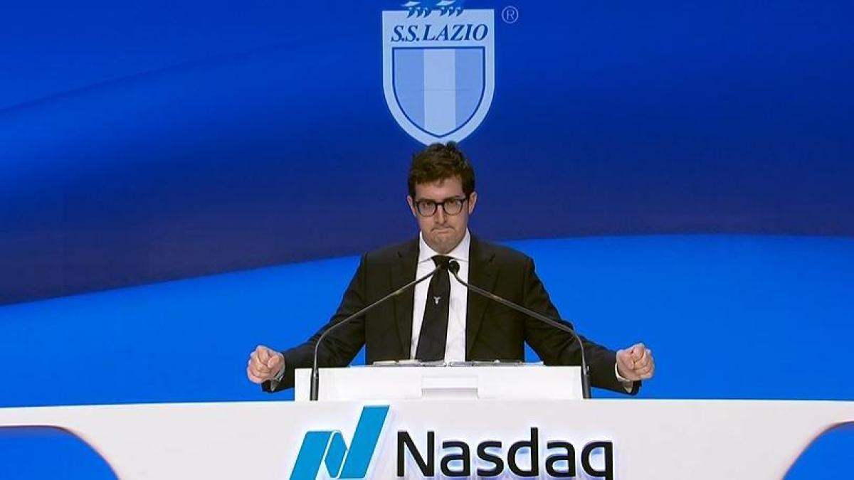Lazio alla Borsa di New York: Enrico Lotito suona la campanella del Nasdaq