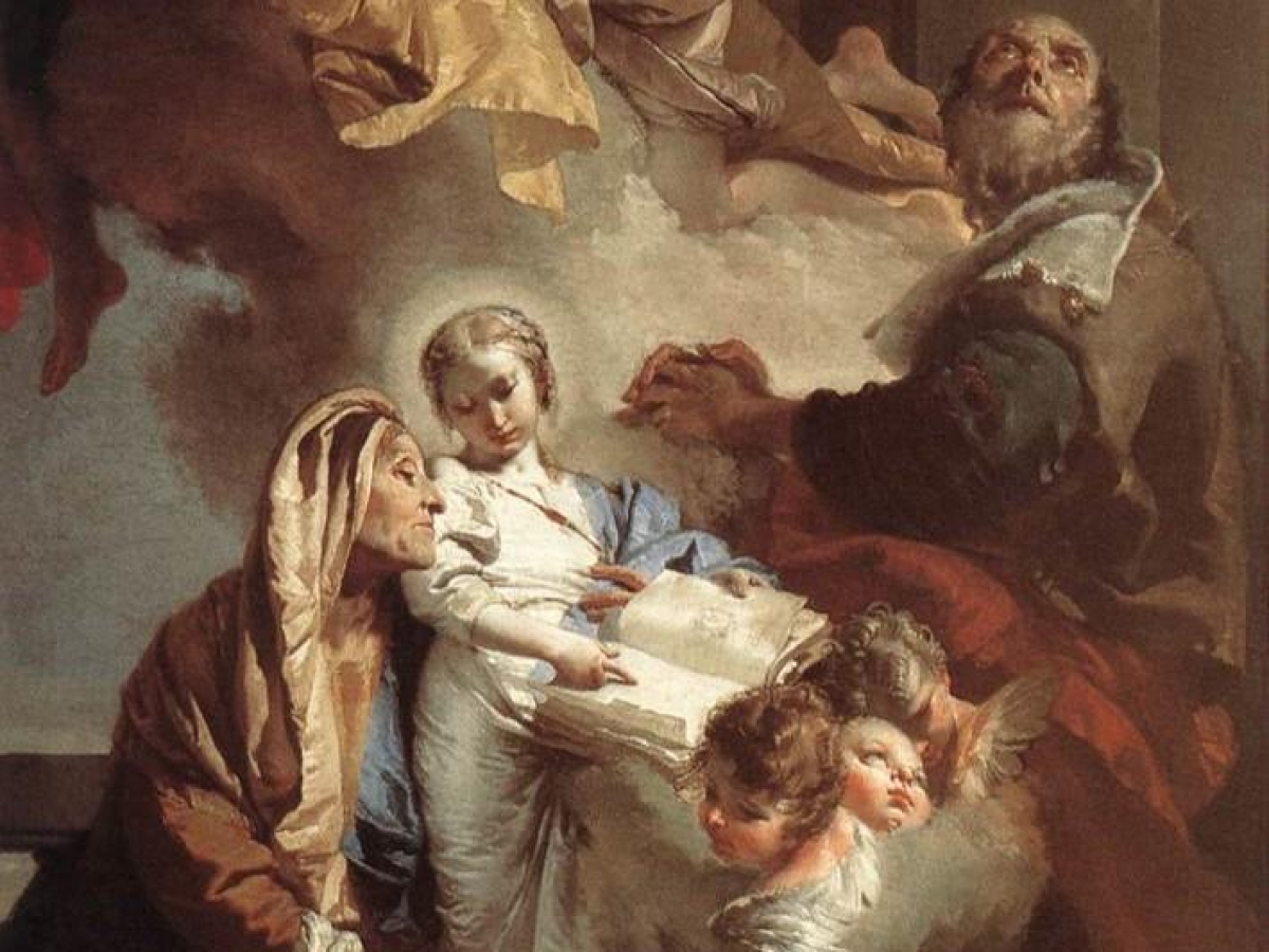 Giambattista Tiepolo, la famiglia nel bosco e la bellezza di una ragazzina che impara a leggere