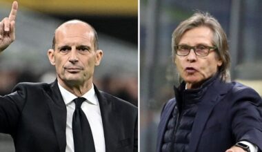 Allegri: multa da 10mila euro per le offese ad Oriali durante Napoli-Milan di Supercoppa