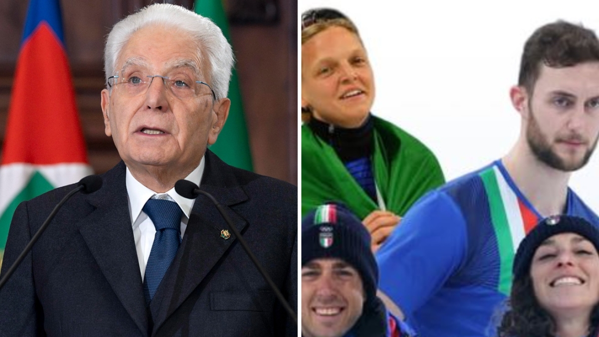 Il presidente Mattarella consegna il tricolore ai portabandiera di Milano-Cortina: Brignone, Pellegrino, Fontana, Mosaner