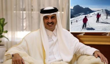La scorta dell'emiro Al Thani a scuola di sci in Val Gardena: «Presto una vacanza sulla neve in Italia»