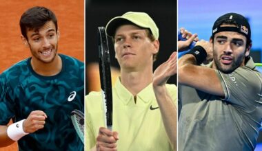 Sinner, Musetti, Berrettini, Darderi e gli altri. Accoppiamenti, calendario