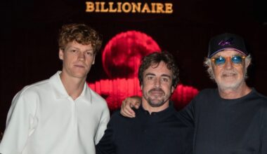 Sinner dalle Maldive a Dubai, il party al Billionaire con Flavio Briatore e la fidanzata Laila Hasanovic