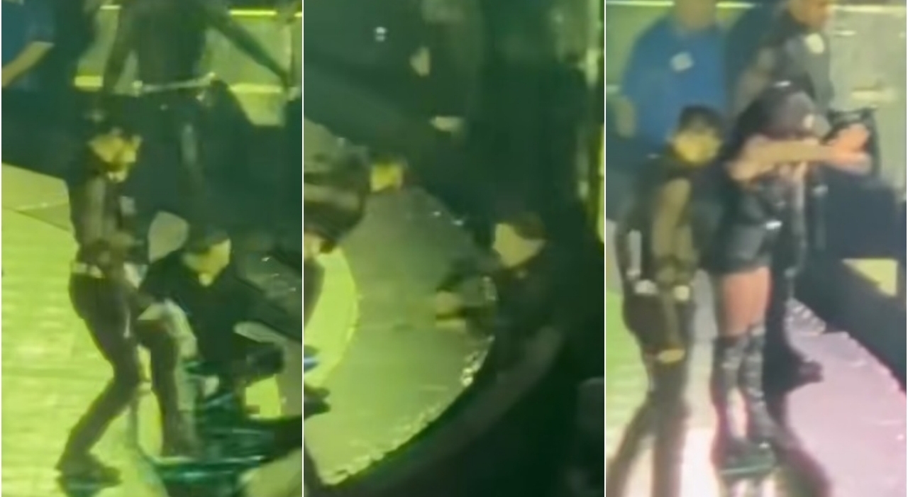 Lady Gaga, ballerino cade dal palco durante l'esibizione e lei ferma (di nuovo) il concerto: «Stop, stop... stai bene?»