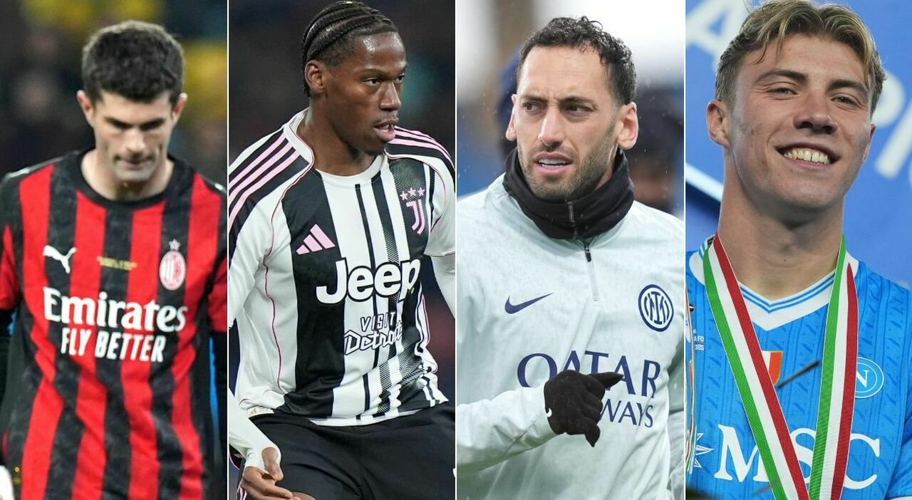 per la Juve c'è David, Milan con il dubbio Leao, l'Inter ritrova Calhanoglu, Napoli con Hojlund