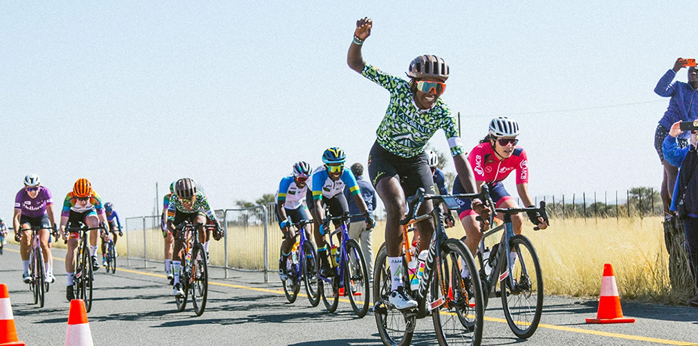 Xaverine Nirere, che vincendo la terza tappa ha conquistato il Windhoek Women Tour
