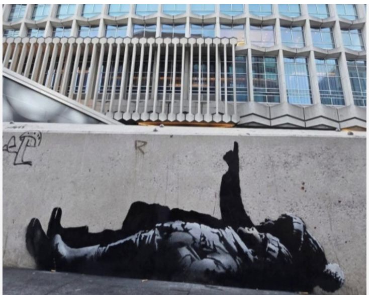 Il murale a Centre Point