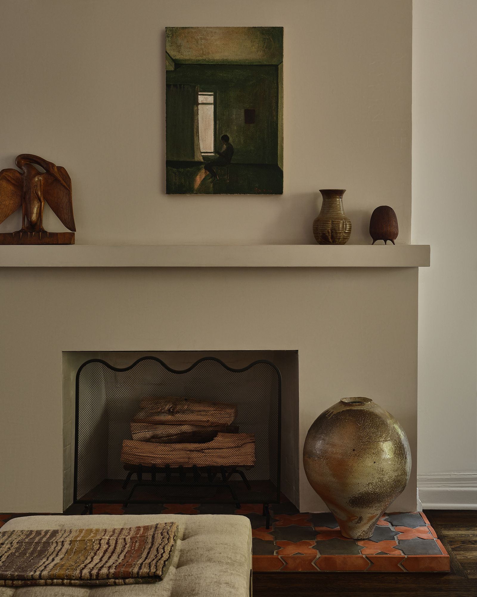 camino arte scultura poltrona