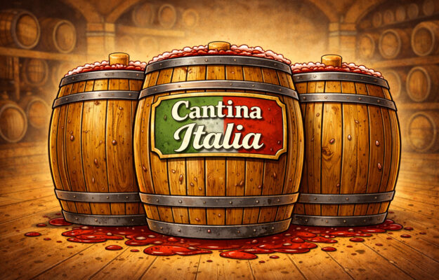 A vendemmia 2025 finita, nelle cantine italiane, c’è l’8,6% di vini in più del 2024