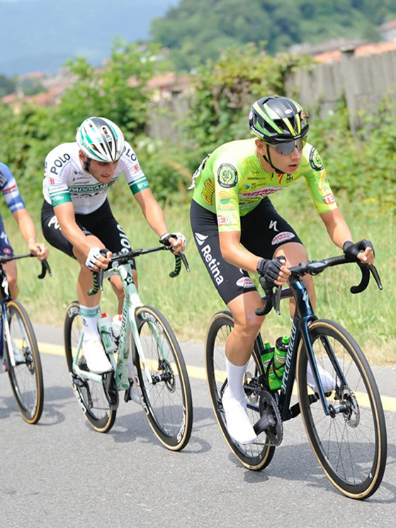 Matteo Cettolin è passato dalla General Store alla Trevigiani. E' seguito in allenamento da Modolo (foto photors.it)