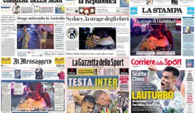 Le prime pagine dei quotidiani di oggi 15 dicembre: la rassegna stampa
