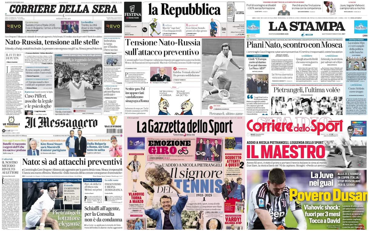 Le prime pagine dei quotidiani di oggi 2 dicembre: la rassegna stampa - Sky TG24