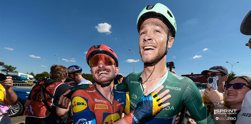 Con Milan il bergamasco ha vissuto tutta l'avventura del Tour, culminata con la maglia verde