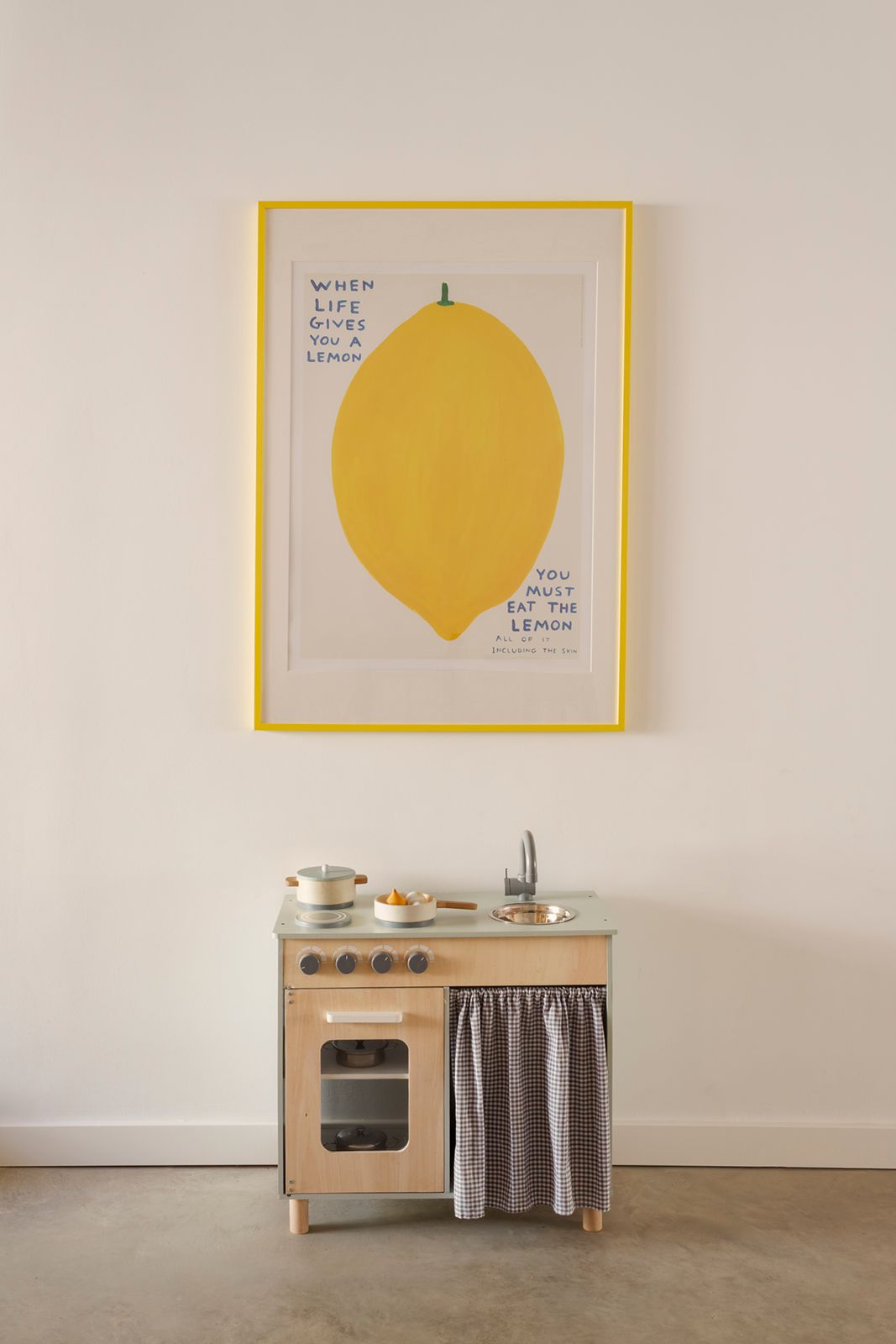 cucina giocattolo poster con limone