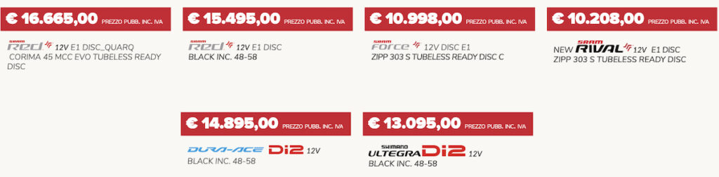 Factor ONE price list