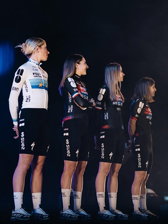 Vollering, Labous, Muzic e Chabbey sono le leader di una squadra che conta anche su tante altre atlete forti (foto FDJ United-Suez)