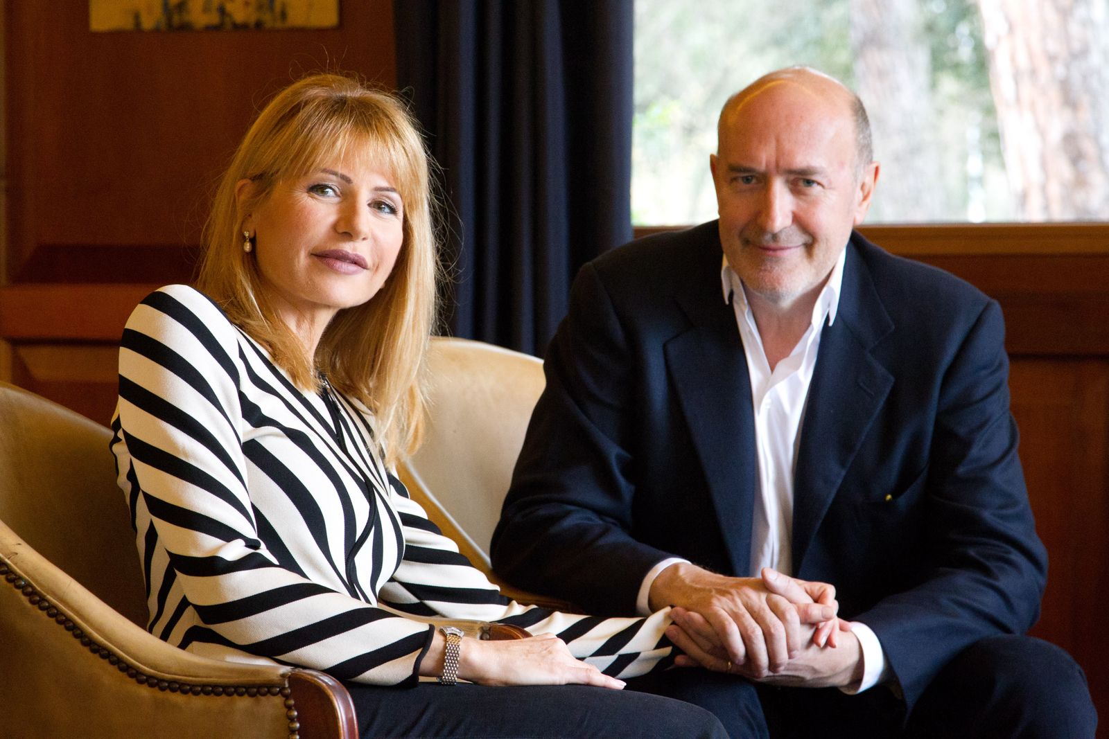 Lilli Gruber e Jacques Charmelot in uno scatto del 2011.