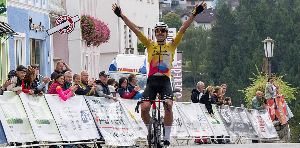 Konychev ha chiuso il 2025 con quattro vittorie. Qua l'ultima in Austria a fine settembre (foto Team Voralberg/Reinhard Eisenbauer)