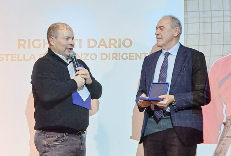Il Coni premia Dario Righetti, presidente della Picco Lecco