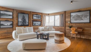 Nella casa dell’ex campione del mondo di sci: uno chalet a St. Moritz dagli eleganti dettagli in legno