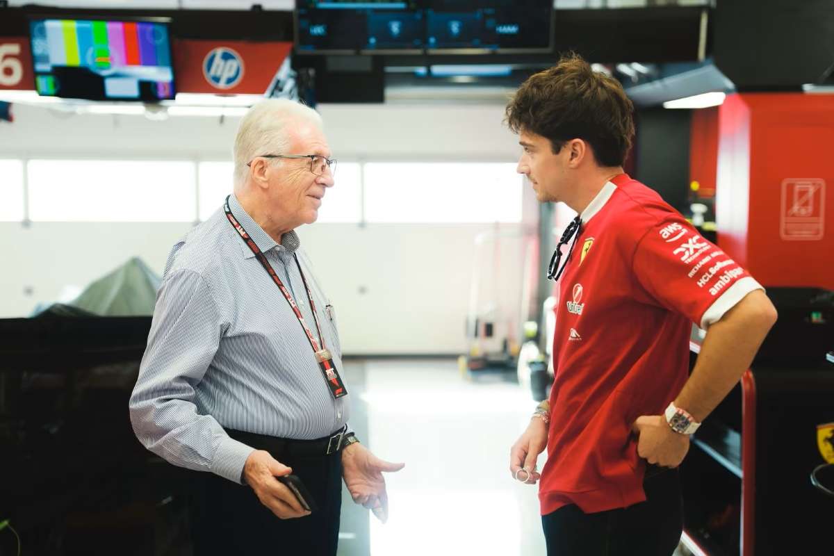 Piero Ferrari e Charles Leclerc in Qatar