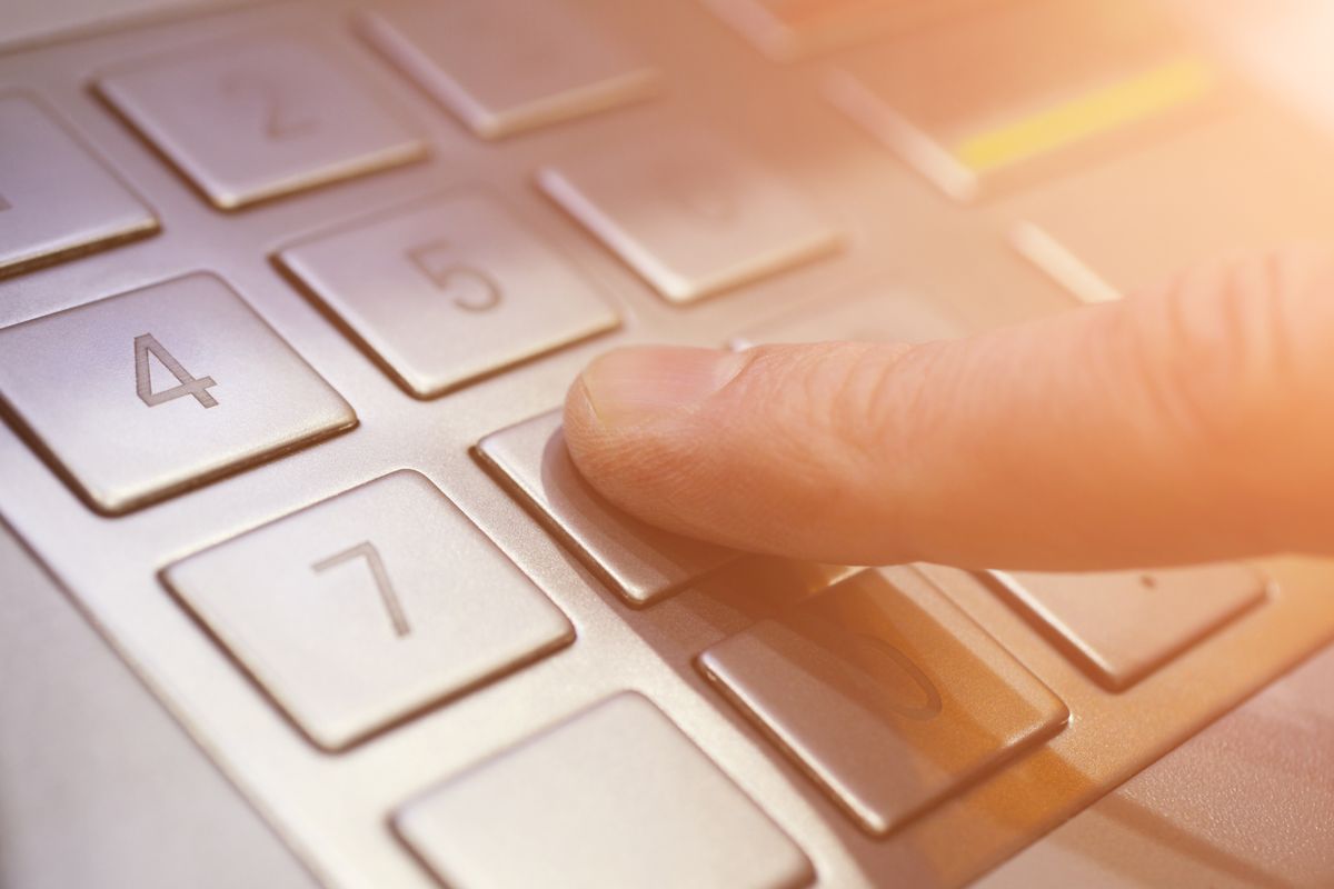 Tastiera pin ATM Bancomat