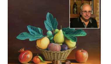 Addio a Sergio Grilli pittore che stupiva con paesaggi, nature morte e dipinti realizzati con il vino