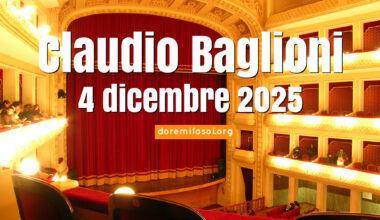 Scaletta Claudio Baglioni a Reggio Calabria 04/12/2025 – doremifasol.org