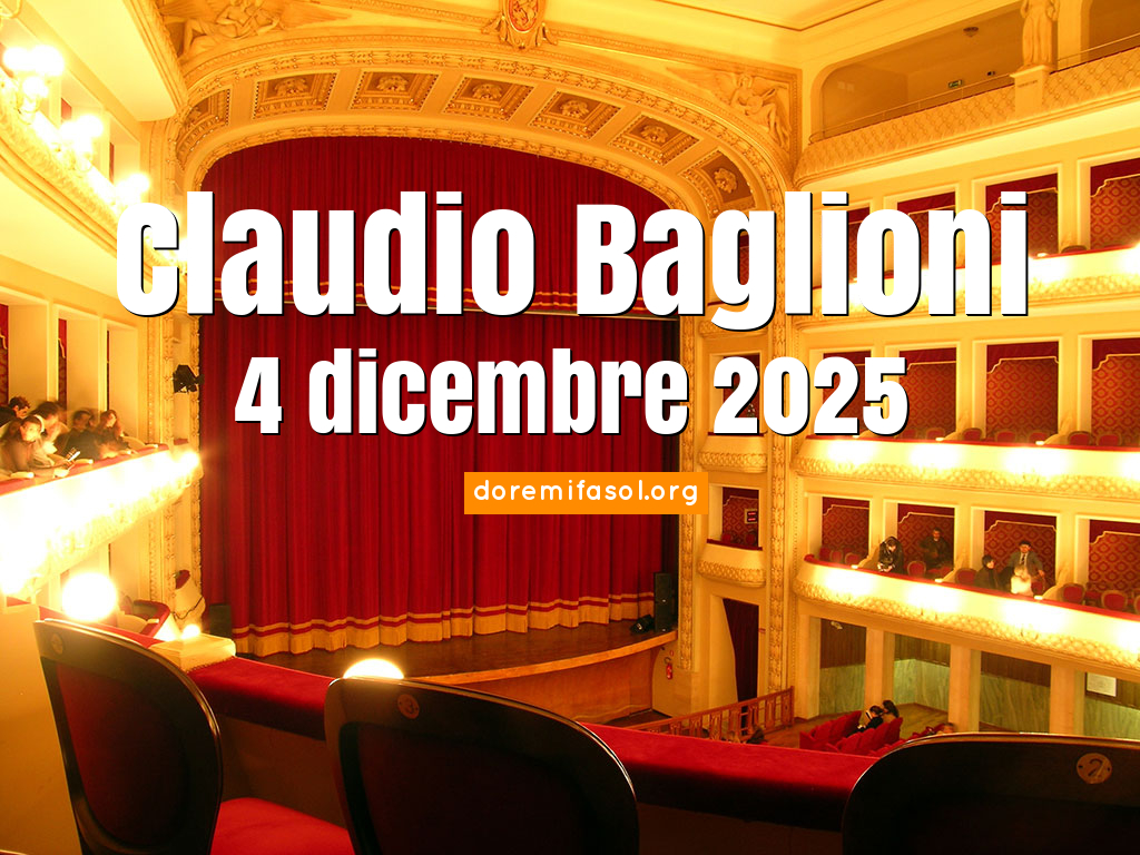Scaletta Claudio Baglioni a Reggio Calabria 04/12/2025 – doremifasol.org