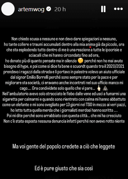 Artem Tkachuk di Mare Fuori «Mi hanno fatto un Tso sono stato ricoverato 13 giorni. Non provo più niente in questa vita...