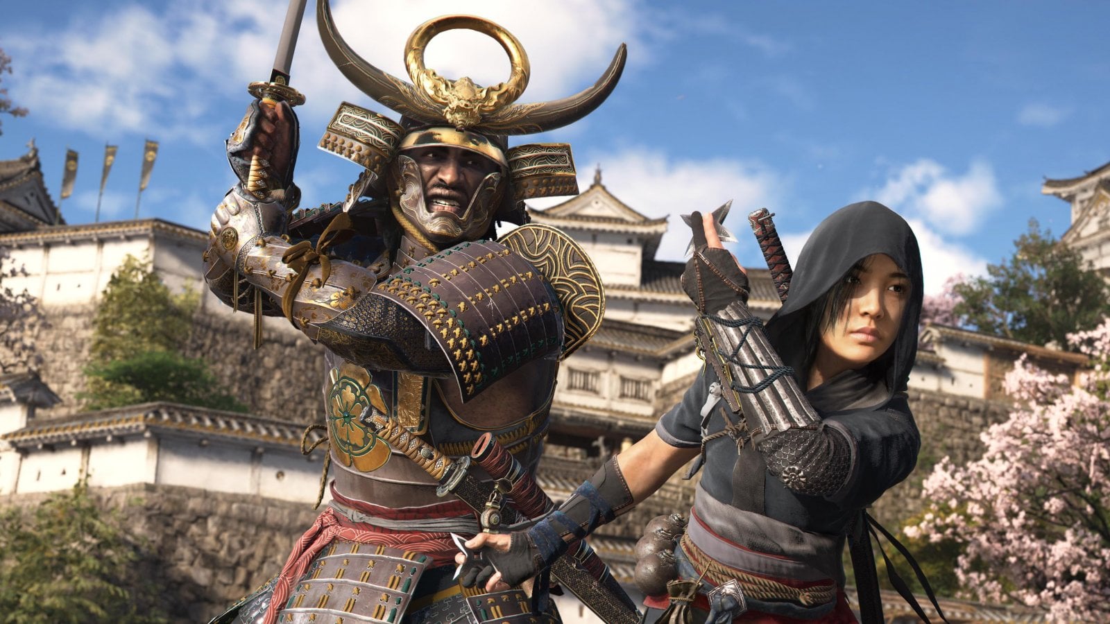 Yasuke e Naoe di Assassin's Creed Shadows