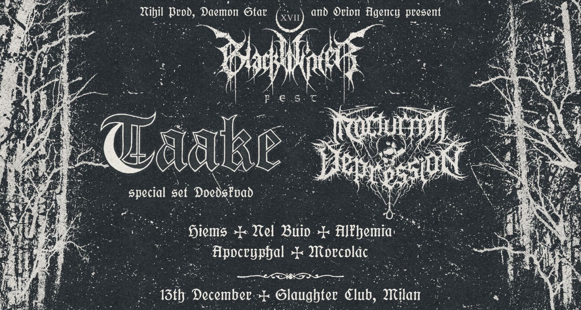 annullato lo show degli TSJUDER, al loro posto i NOCTURNAL DEPRESSION