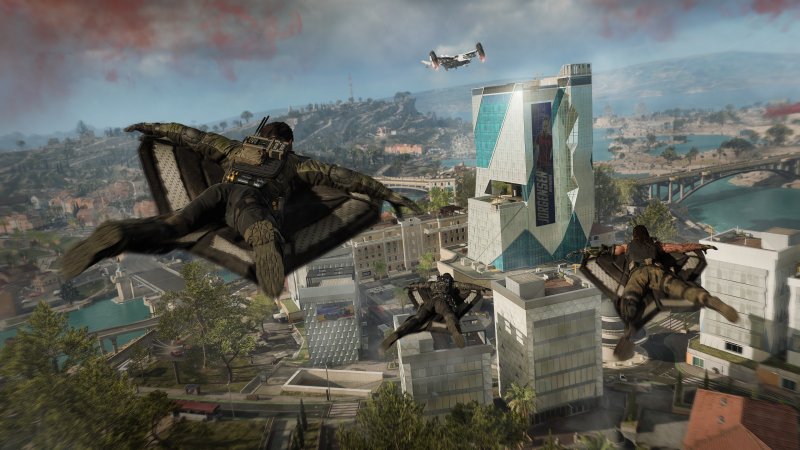 Un lancio in tuta alare in Call of Duty: Black Ops 7