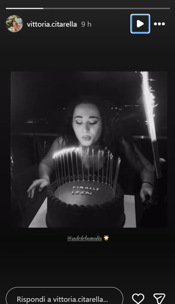 La torta di Adele Bonolis, foto da Instagram