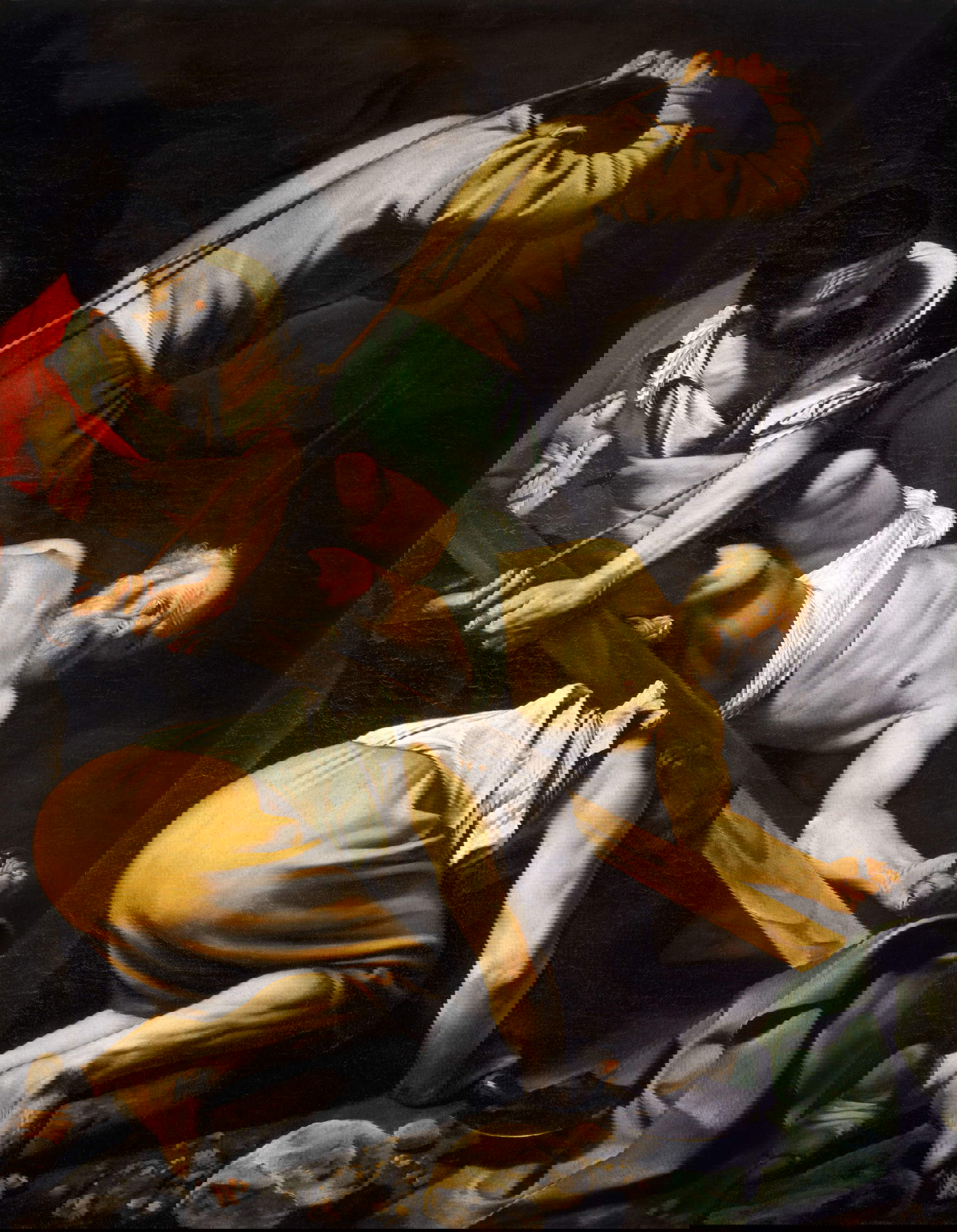 Caravaggio, Crocifissione di san Pietro (1600-1601; olio su tela, 230 x 175 cm; Roma, Basilica di Santa Maria del Popolo)