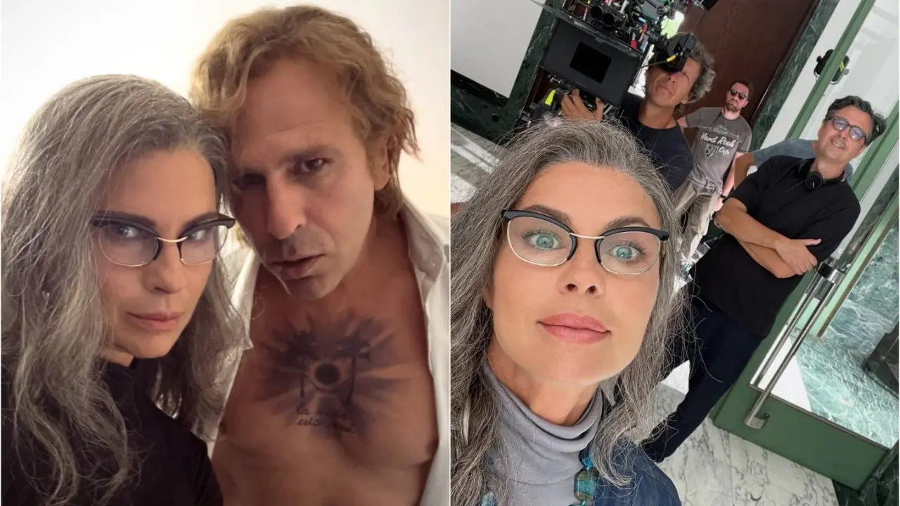 Colombari sul set di "Buen Camino": gag su Instagram con i "panni" da attrice