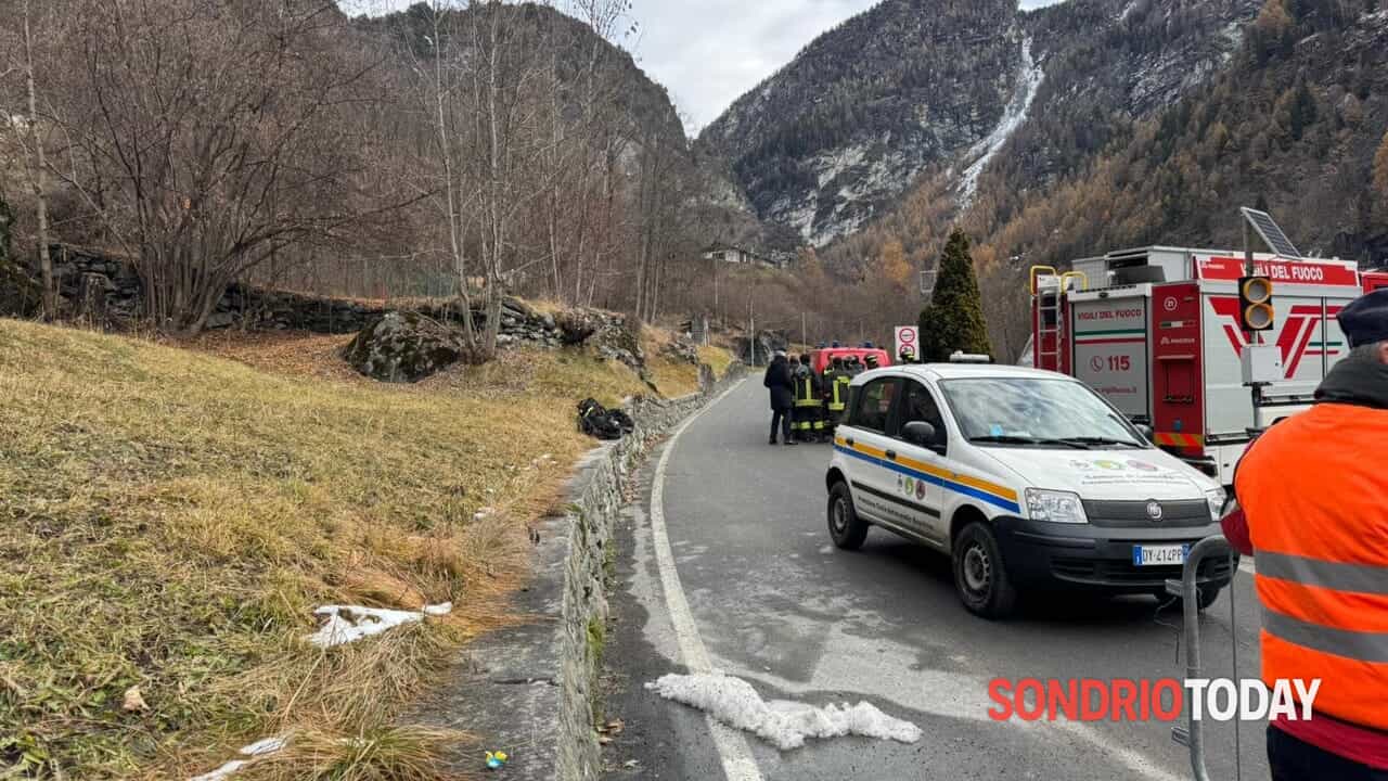 Lanzada, cade elicottero in località Le Prese: soccorsi in azione