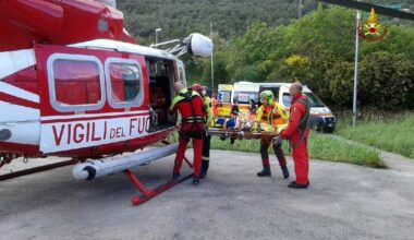 uno in elicottero in ospedale