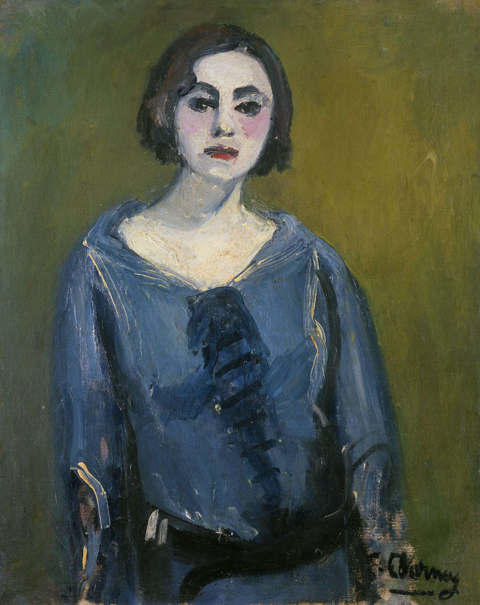 Émilie Charmy, Autoportrait (1906-1907; olio su tela 81 × 65 cm; Collezione privata). Foto: © Studio Gibert. Su concessione di Galerie Bernard Bouche © Adagp, Paris, 2025