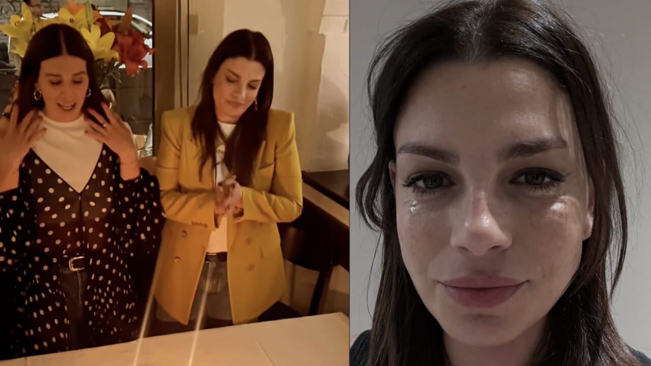 la cena, la torta e quel messaggio commovente