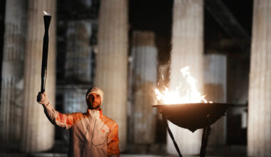 braciere acceso a Porta Napoli