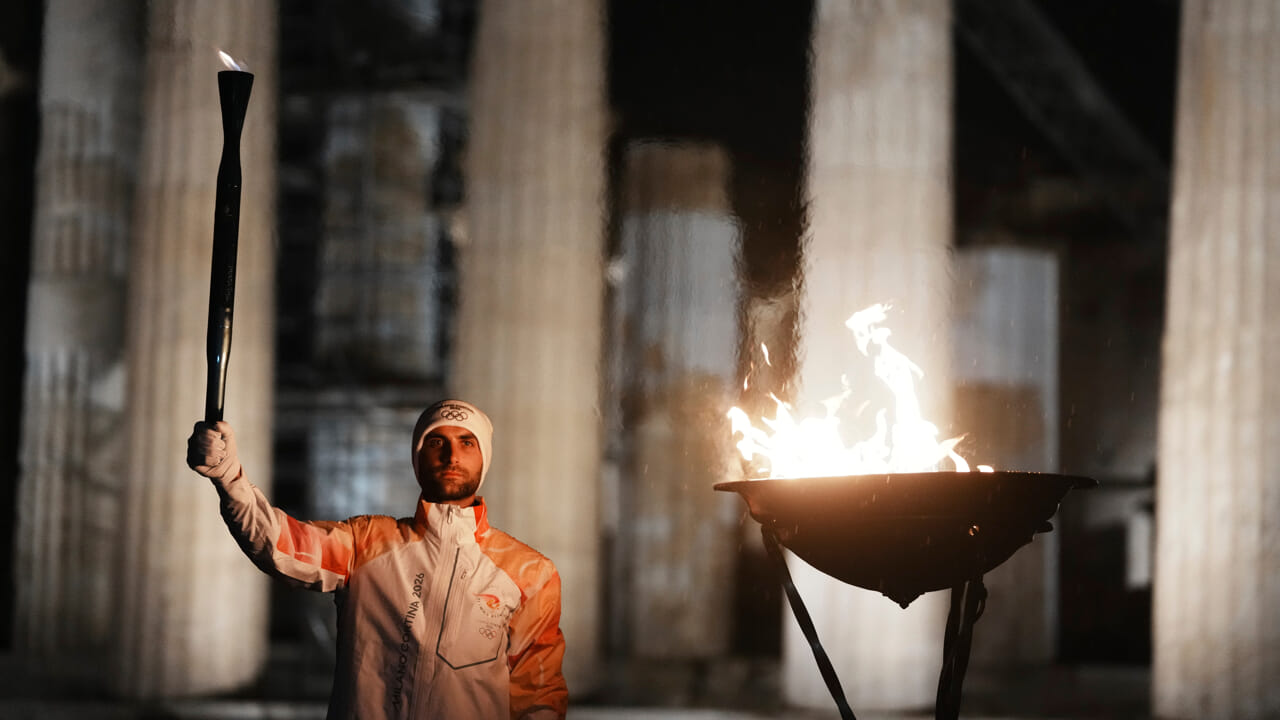 braciere acceso a Porta Napoli
