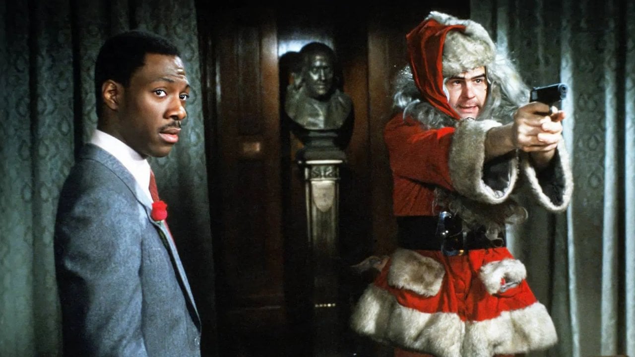 Un fotogramma dal film Una poltrona per due, il classico della vigilia che Italia 1 riporta in TV anche nel 2025