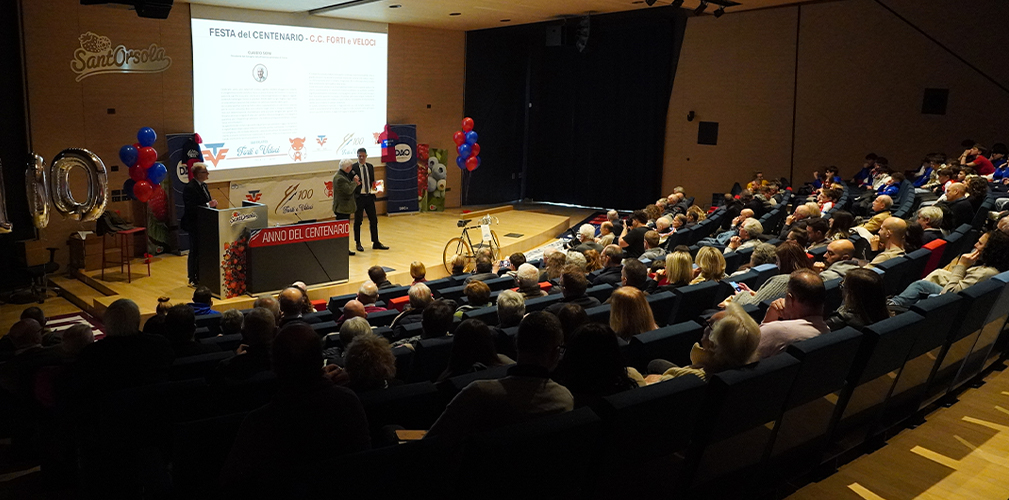 I festeggiamenti per i 100 anni del Forti e Veloci pressol'Auditorium Sant'Orsola di Cirè di Pergine