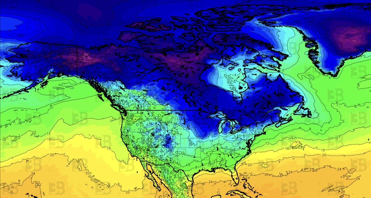 freddo intenso sul Nord America