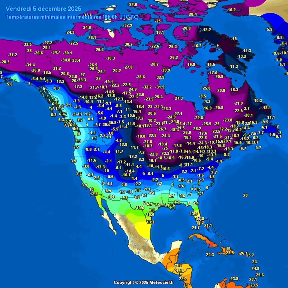 freddo usa 5 dicembre 2025